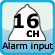 16 Alarm Inputs
