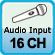 16 Channel Audio Inputs