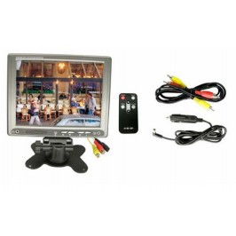 8 inch TFT LCD Monitor With Speaker and Audio Input, includes Car Power Adapter