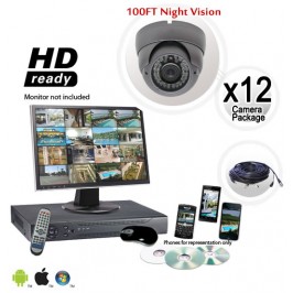 12 Dome Camera System Vandal Proof