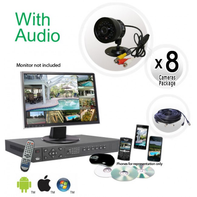 8 Security Camera System with Audio