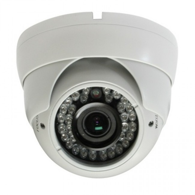 700 tv line outdoor dome camera vandal proof variable zoom lens white colored