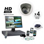 4 Dome Camera System with Grey Cameras