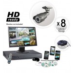 8 Channel Surveillance System, 700TVL 200FT IR