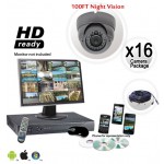 16 Dome Camera System 700TVL Vandal Proof