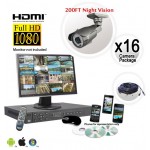 FULL HD 16 Camera Surveillance System Long Range Infrared