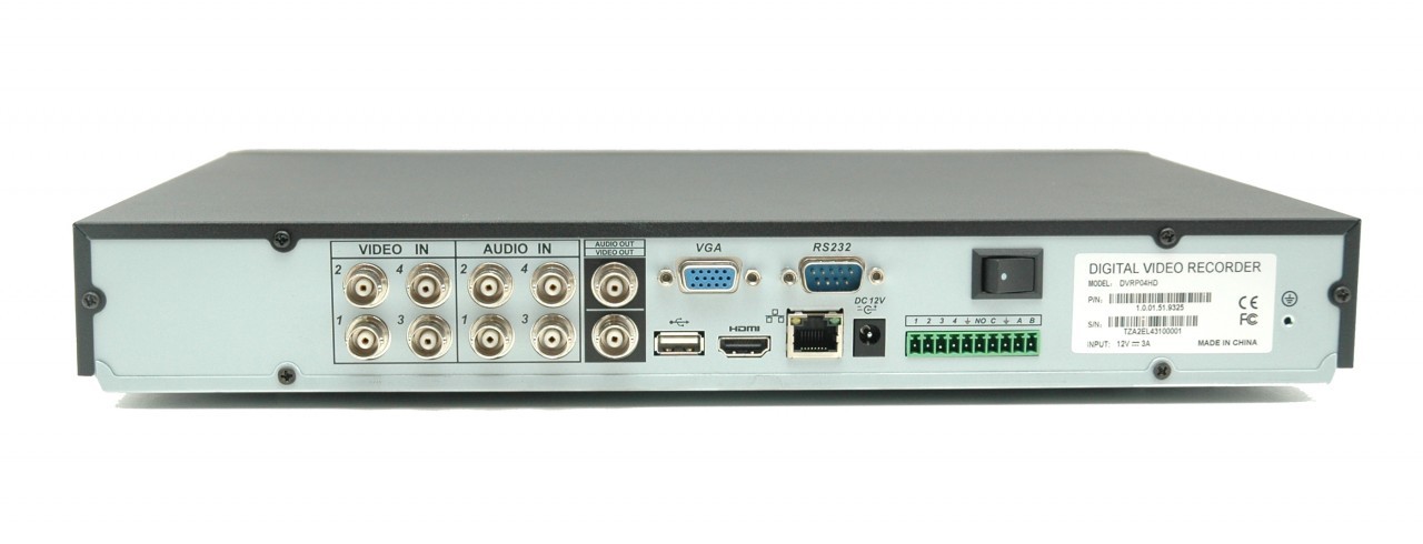 Professional 4 Channel Surveillance DVR with Hardwired Alarm Inputs